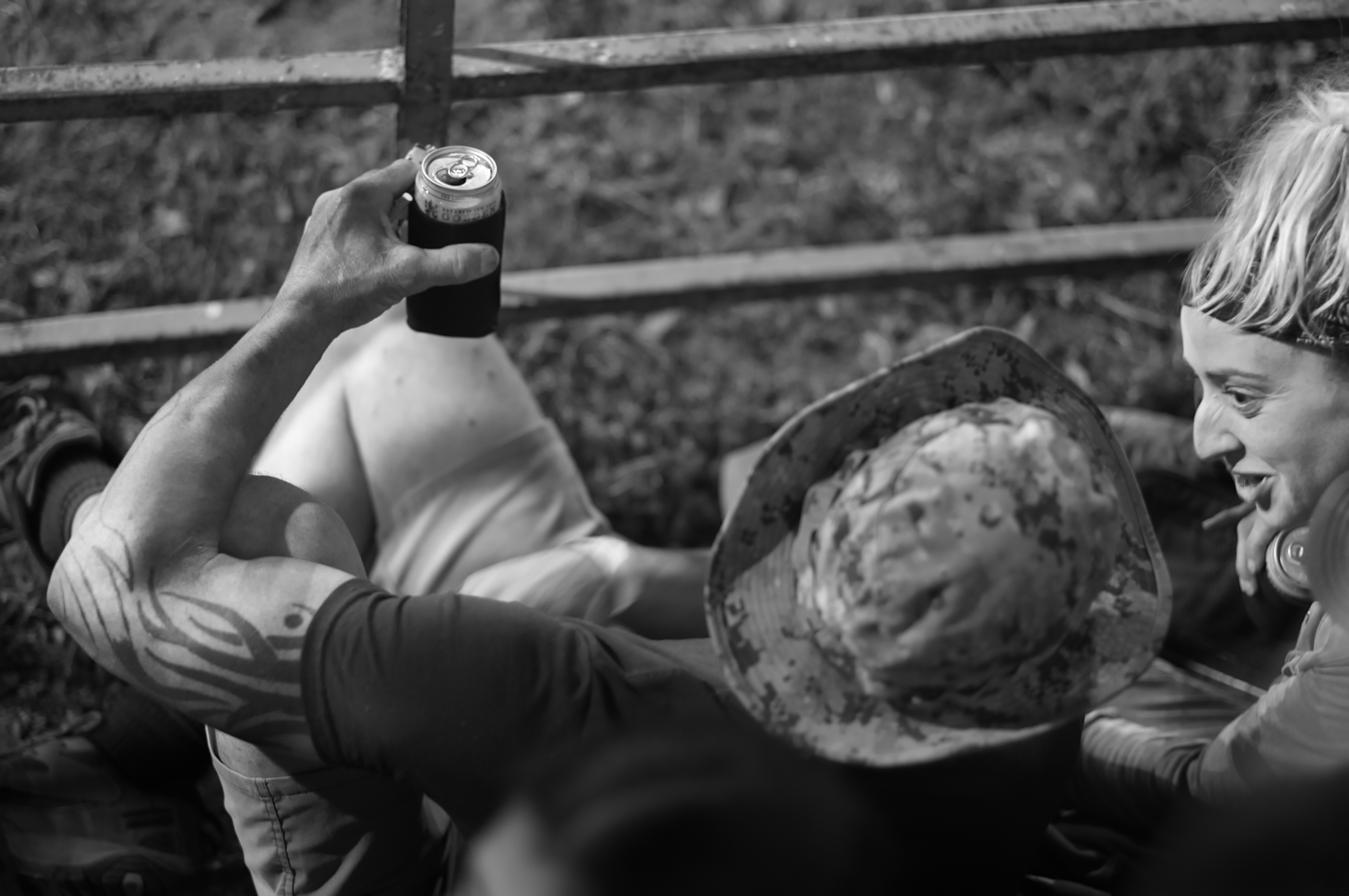 Close-up portrait study revealing subtle expressions and the interplay of light on human features.