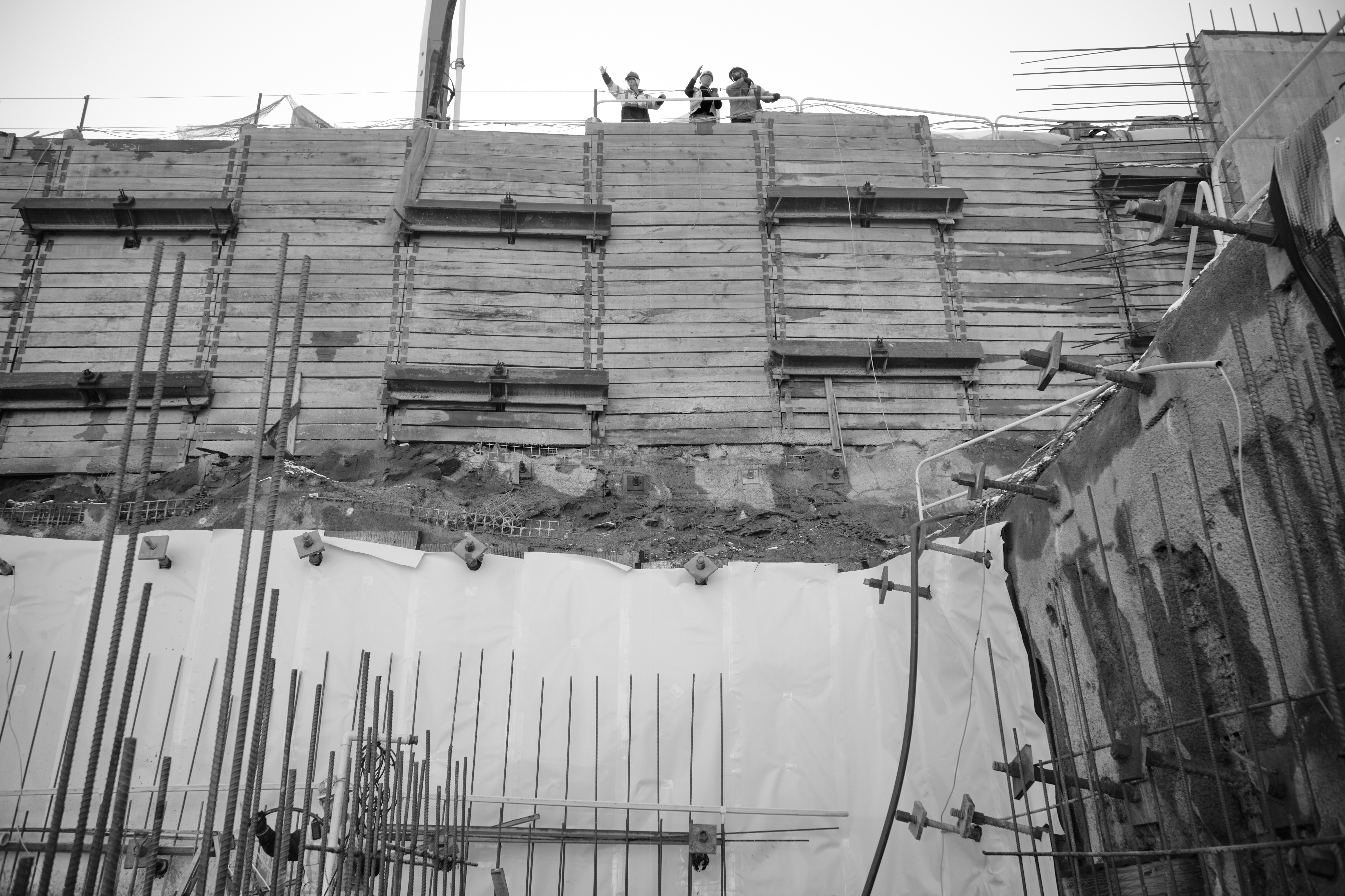 Abstract study of form and texture in the built environment.